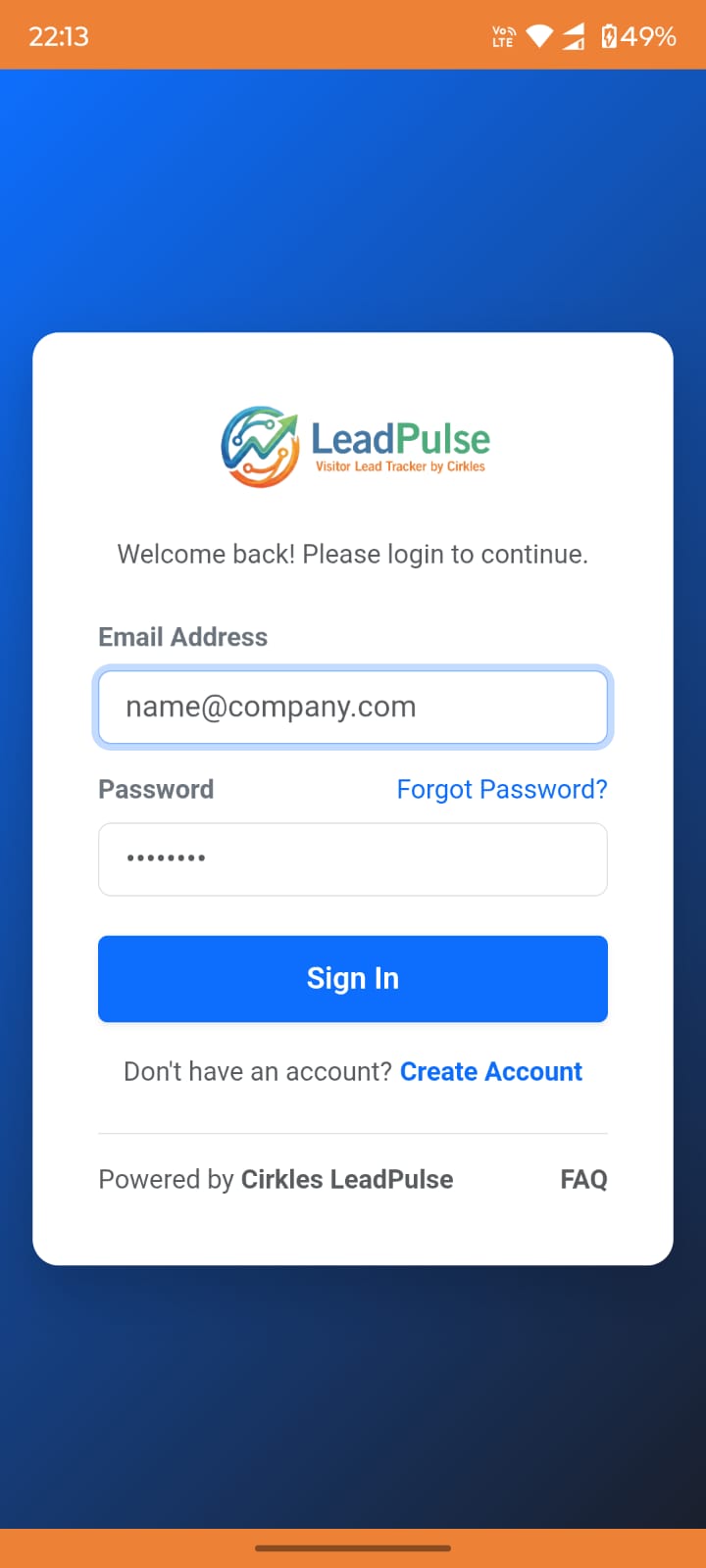 LeadPulse Event Login